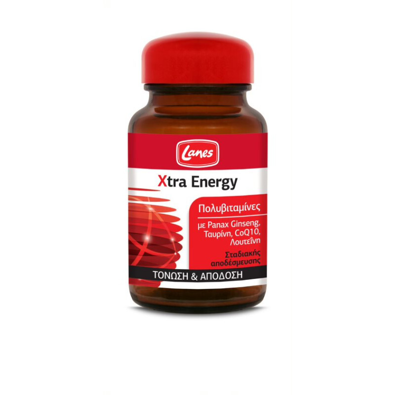 Lanes Xtra Energy Πολυβιταμίνες Για Τόνωση & Απόδοση 30tabs
