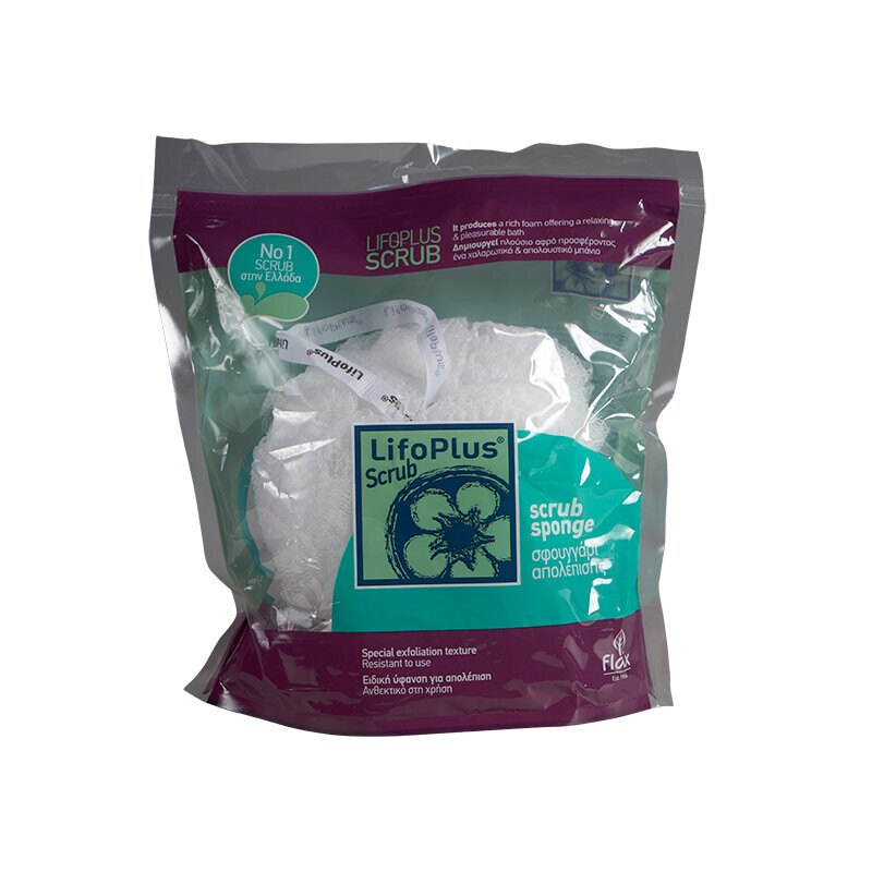 Lifoplus Scrub Sponge Σφουγγάρι Απολέπισης Λευκό 1τμχ