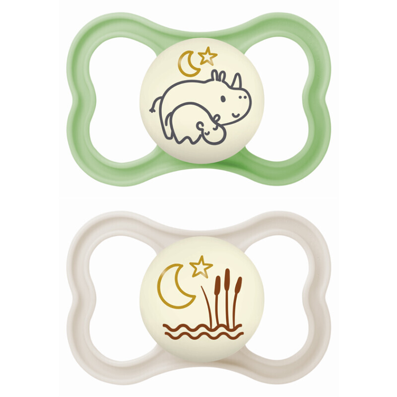 Mam Air Night Πιπίλα Νύχτας Σιλικόνης Unisex 16m+ 2τμχ