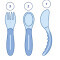 MAM - Baby's Cutlery Σετ Πιρούνι Κουτάλι & Μαχαίρι 6m+ Αγόρι - 3τμχ