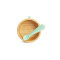 MUNCHKIN - Bambou Suction Bowl & Spoon Σετ Μπολ Μπαμπού & Κουτάλι Σιλικόνης - 2τμχ