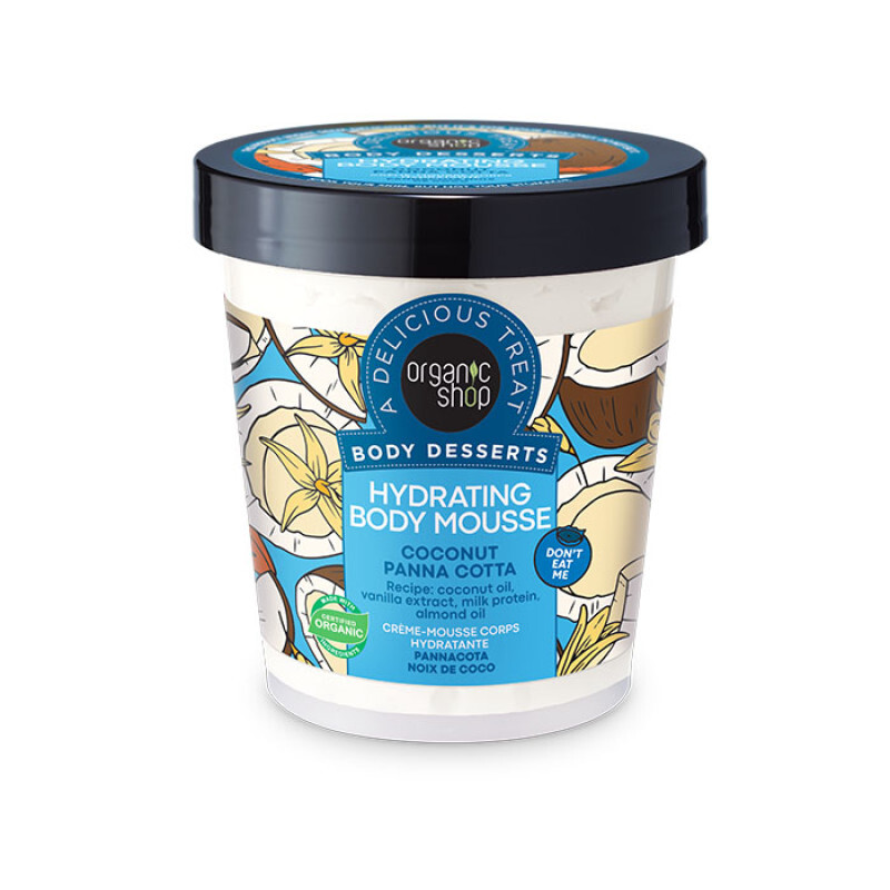 Natura Siberica - Organic Shop Body Desserts Coconut Panna Cotta Ενυδατική Μους Σώματος - 450ml