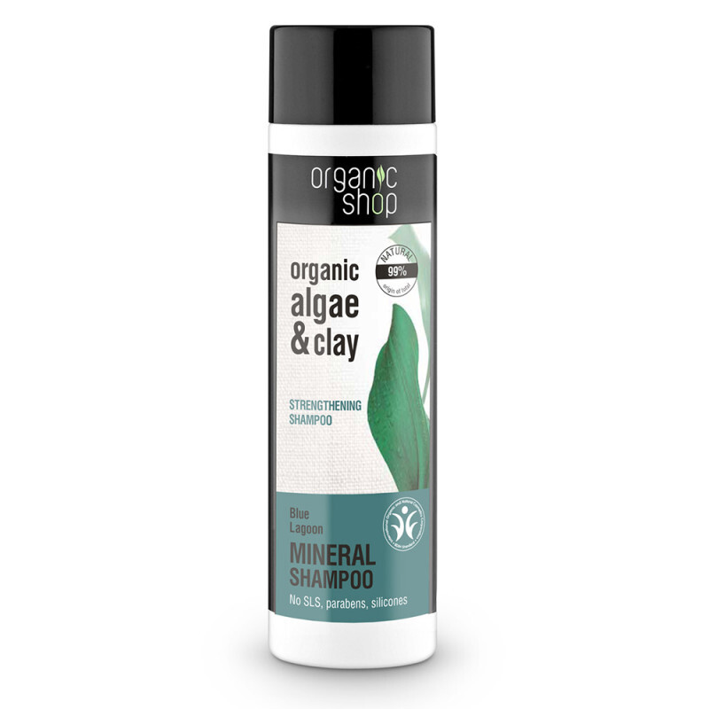 Natura Siberica - Organic Shop Algae & Clay Strengthening Shampoo, Σαμπουάν Ενίσχυσης Με Φύκια & Άργιλο - 280ml