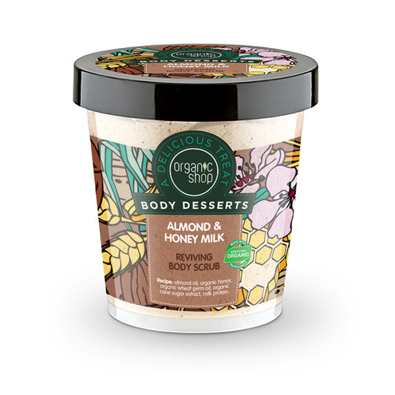 Natura Siberica Organic Shop Almond & Honey Milk Body Scrub 450ml