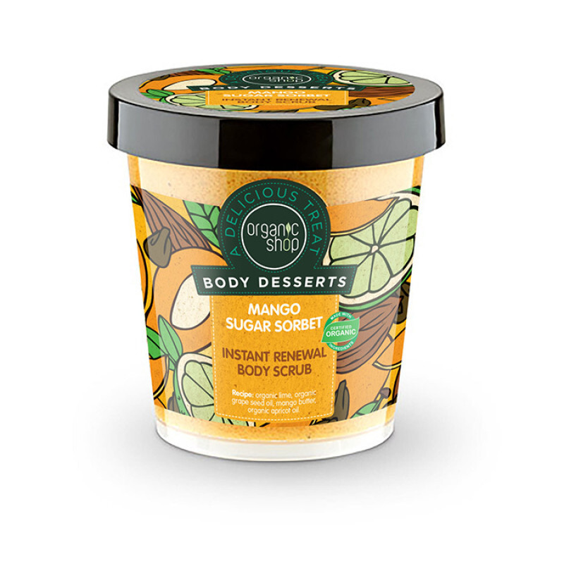 Natura Siberica Organic Shop Mango Sugar Sorbet Body Scrub 450ml