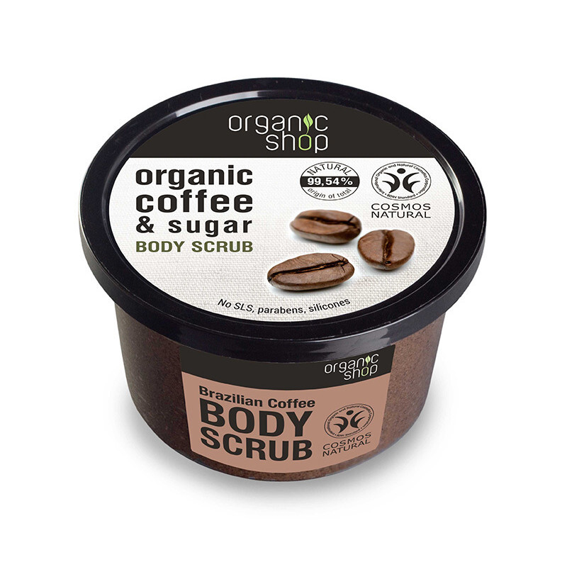 Natura Siberica - Organic Shop Body Scrub Brazilian Coffee Scrub Σώματος Με Βιολογικό Καφέ Βραζιλίας & Φυσική Ζάχαρη - 250ml