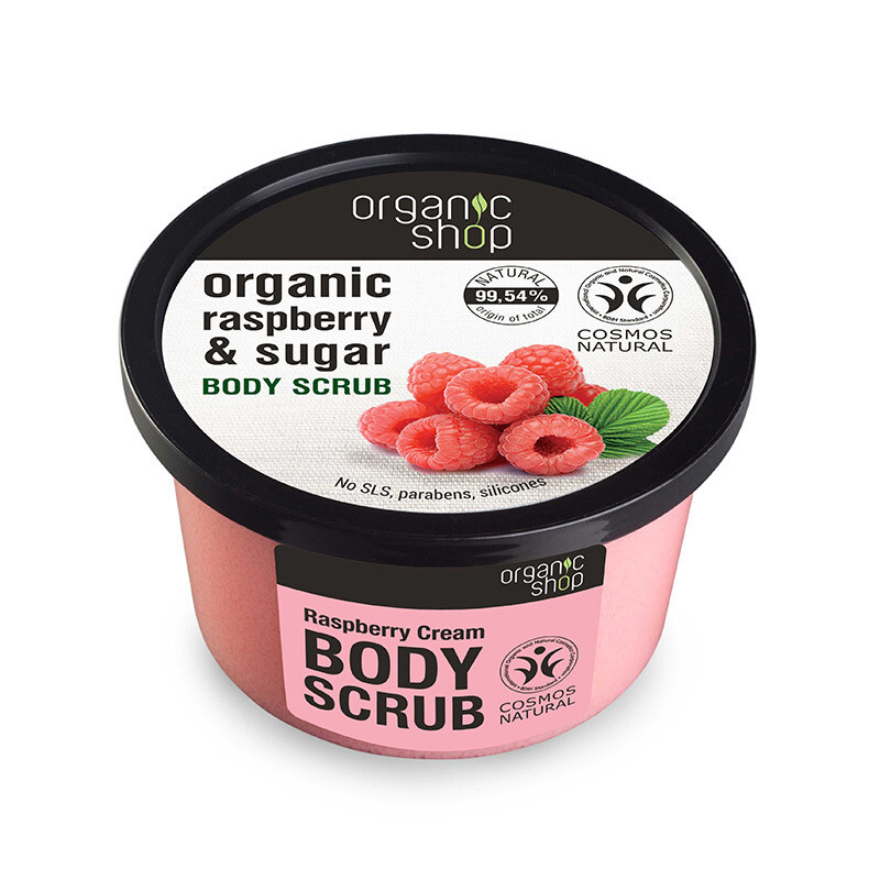 Natura Siberica Organic Shop Raspberry Cream Body Scrub 250ml