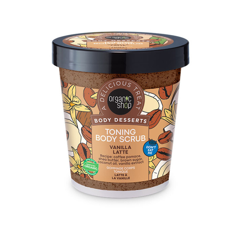 Natura Siberica Organic Shop Vanilla Latte Toning Scrub 450ml