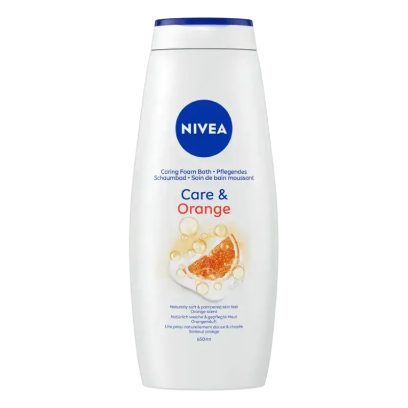 Nivea - Care & Orange Caring Foam Bath Κρεμώδες Αφρόλουτρο - 650ml