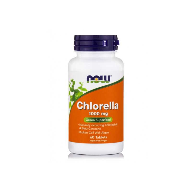 Now Chlorella 1000mg Χλωρέλλα Για Αποτοξίνωση 60tabs