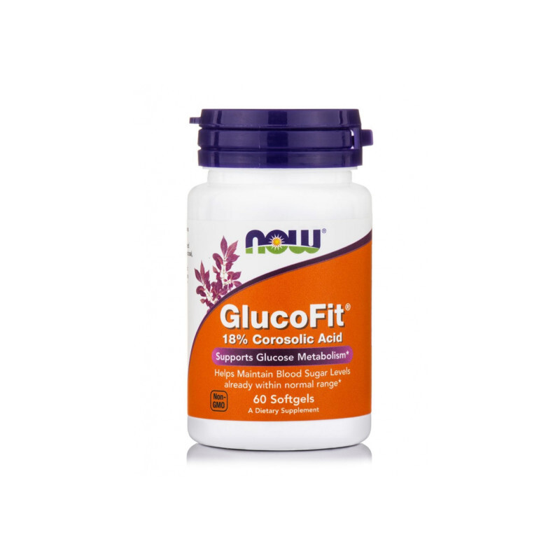 Now Glucofit 18% Corosolic Acid Υγιής Μεταβολισμός Γλυκόζης 60softgels