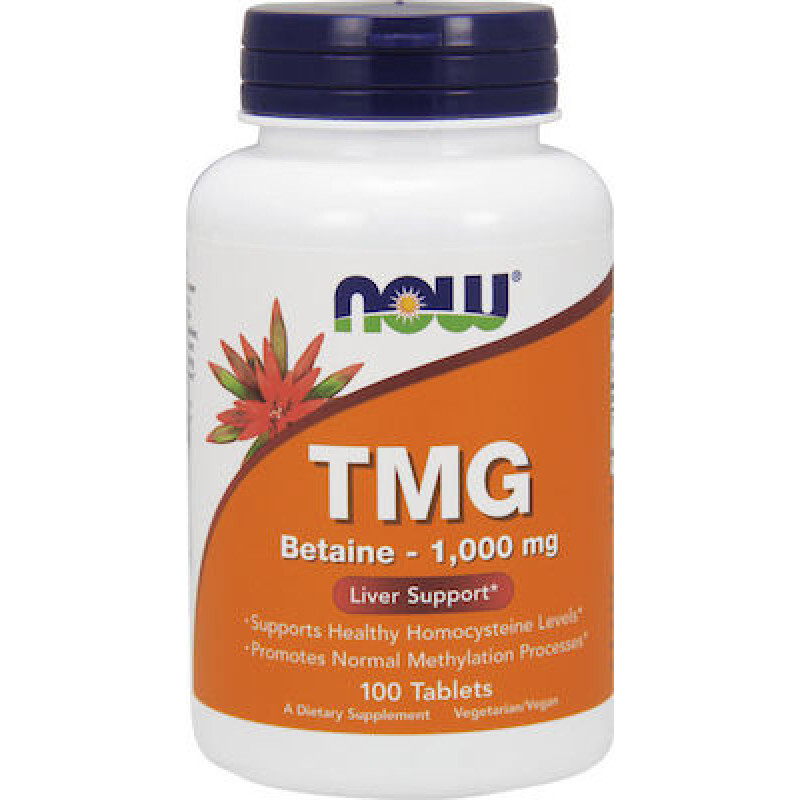 Now Tmg Betaine 1000mg Υγιές Συκώτι 100tabs