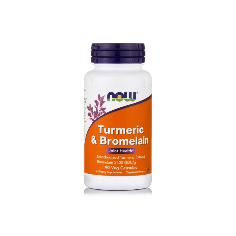 Now Turmeric & Bromelain (600mg/2400gdu) Υγιείς Σύνδεσμοι 90caps