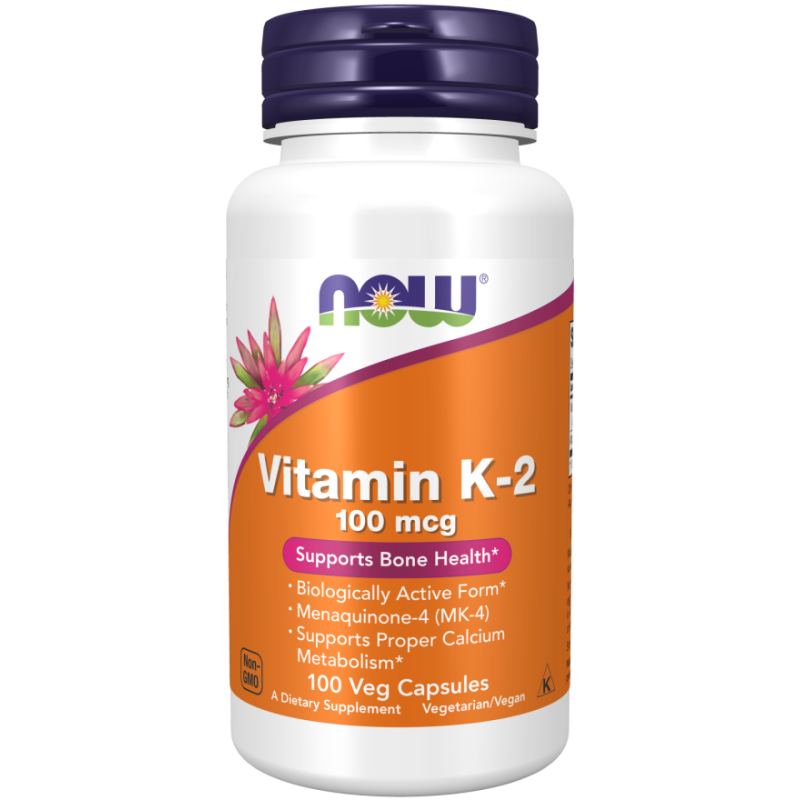 Now Vitamin K2 100mcg Υγεία Οστών 100caps