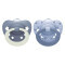 NUK - First Choice Classic Day & Night Πιπίλα Σιλικόνης Ημέρας & Νύχτας (0-6m) Μπλε - 2τμχ