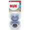 NUK - First Choice Classic Day & Night Πιπίλα Σιλικόνης Ημέρας & Νύχτας (0-6m) Μπλε - 2τμχ