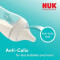 NUK - Perfect Match Πλαστικό Μπιμπερό με Θηλή Σιλικόνης S & Έλεγχο Θερμοκρασίας 0m+ Monkey - 150ml