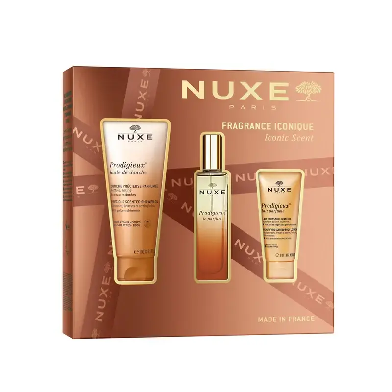 Nuxe - Πακετο Προσφορας Iconic Scent Prodigieux Shower Oil (100ml) & Parfum (30ml) & Body Lotion (30ml) - 3τμχ