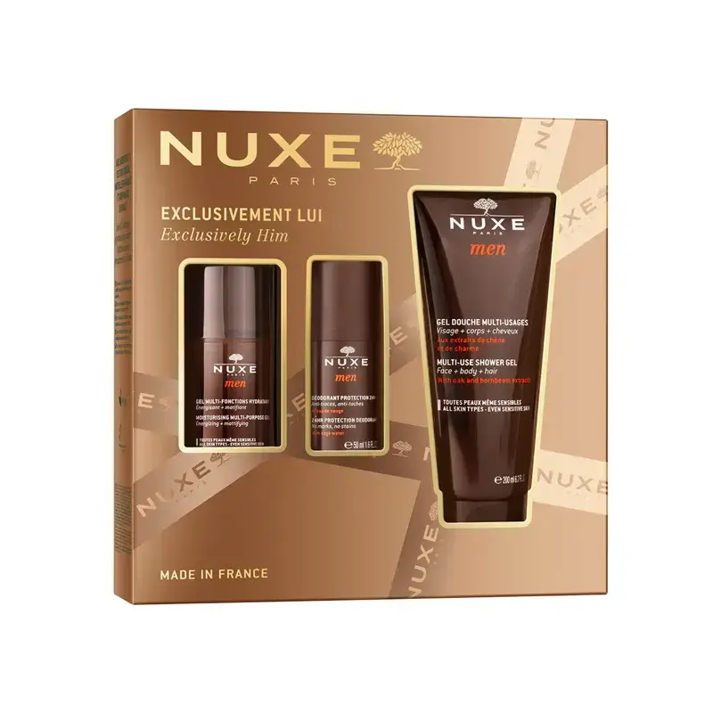 Nuxe - Πακετο Προσφορας Exclusively Him Men Multi Purpose Gel (50ml) & Deodorant (50ml) & Shower Gel (200ml) - 3τμχ
