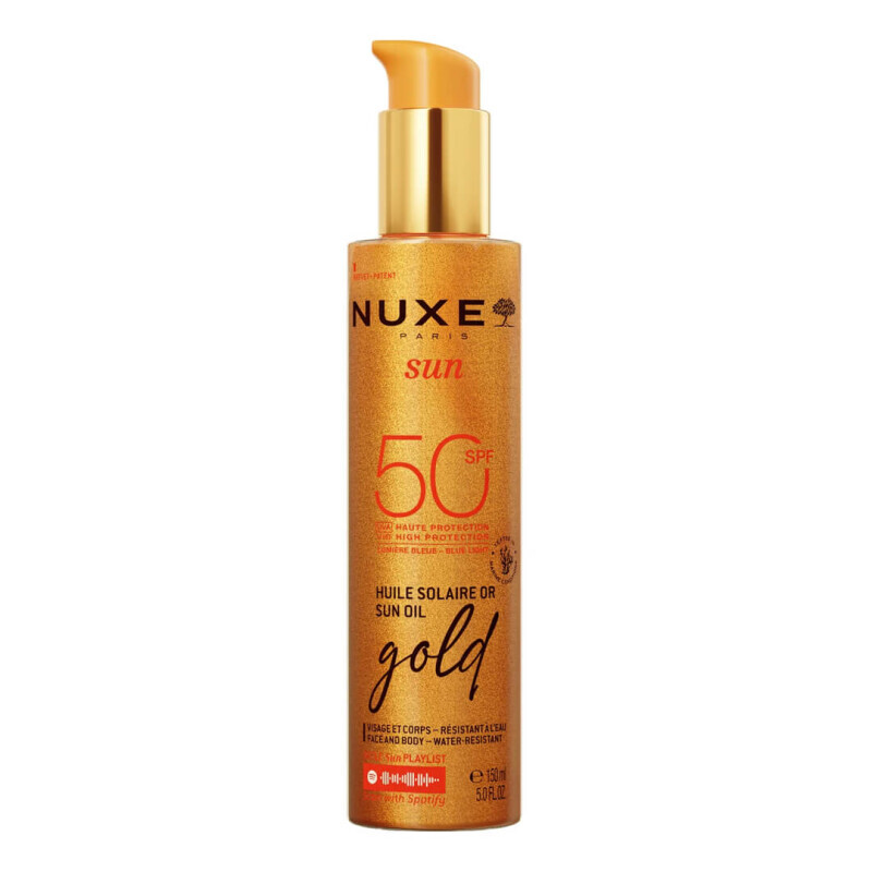 Nuxe Sun Sun Oil Gold Ιριδίζον Αντηλιακό Λάδι Spf50 150ml