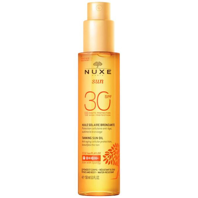 Nuxe Sun Tanning Sun Oil Αντηλιακό Λάδι Μαυρίσματος Spf30 150ml