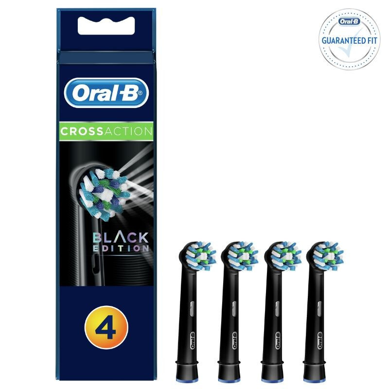 Oral B Cross Action Black Edition Ανταλ/κές Κεφαλές 4τμx