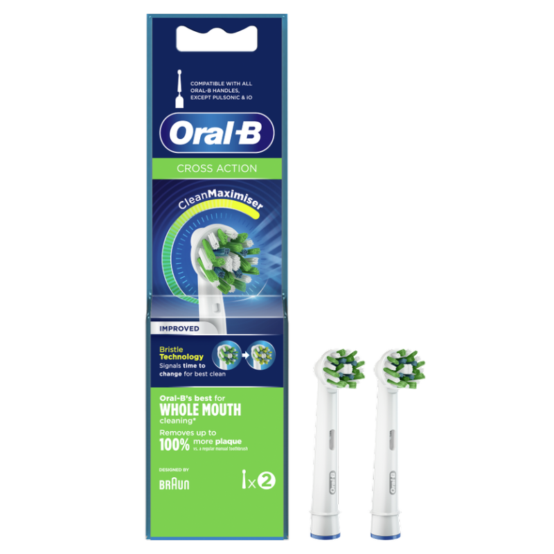 Oral B Cross Action Clean Maximiser Ανταλλακτικές Κεφαλές 2τμx