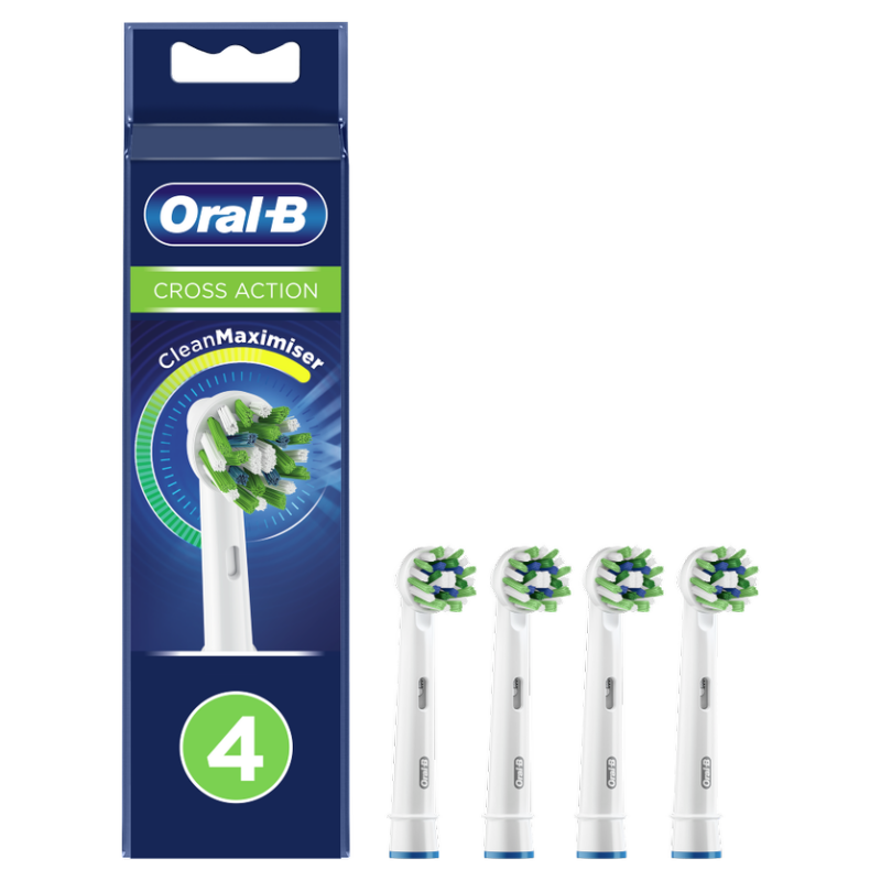 Oral B Cross Action Clean Maximiser Ανταλλακτικές Κεφαλές 4τμx