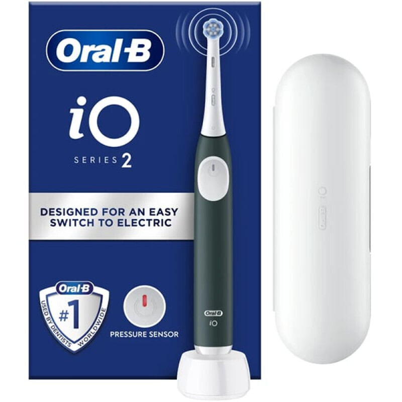 Oral B - Io Series 2 Clean & Care Ηλεκτρική Οδοντόβουρτσα Green & Θήκη Ταξιδίου