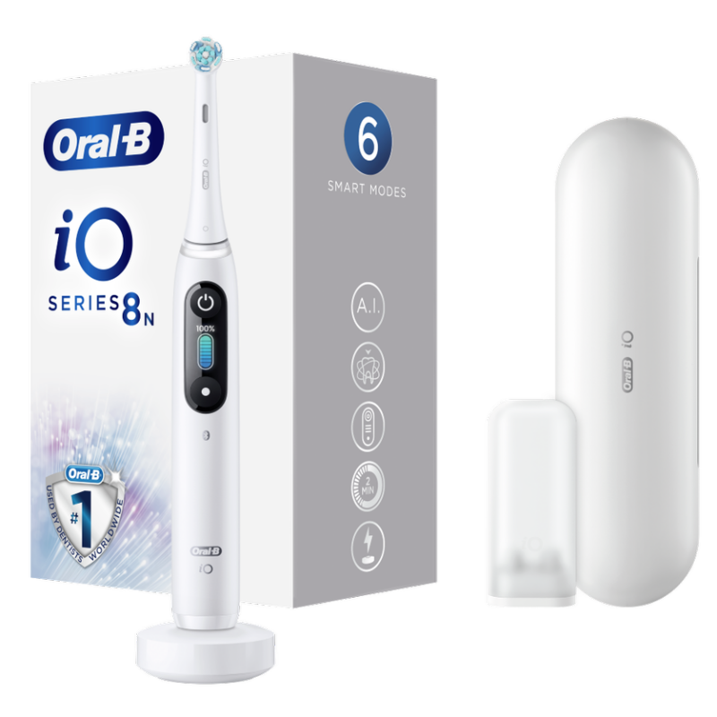 Oral B Io Series 8 Ηλεκτρική Οδοντόβουρτσα White Alabaster 1τμχ