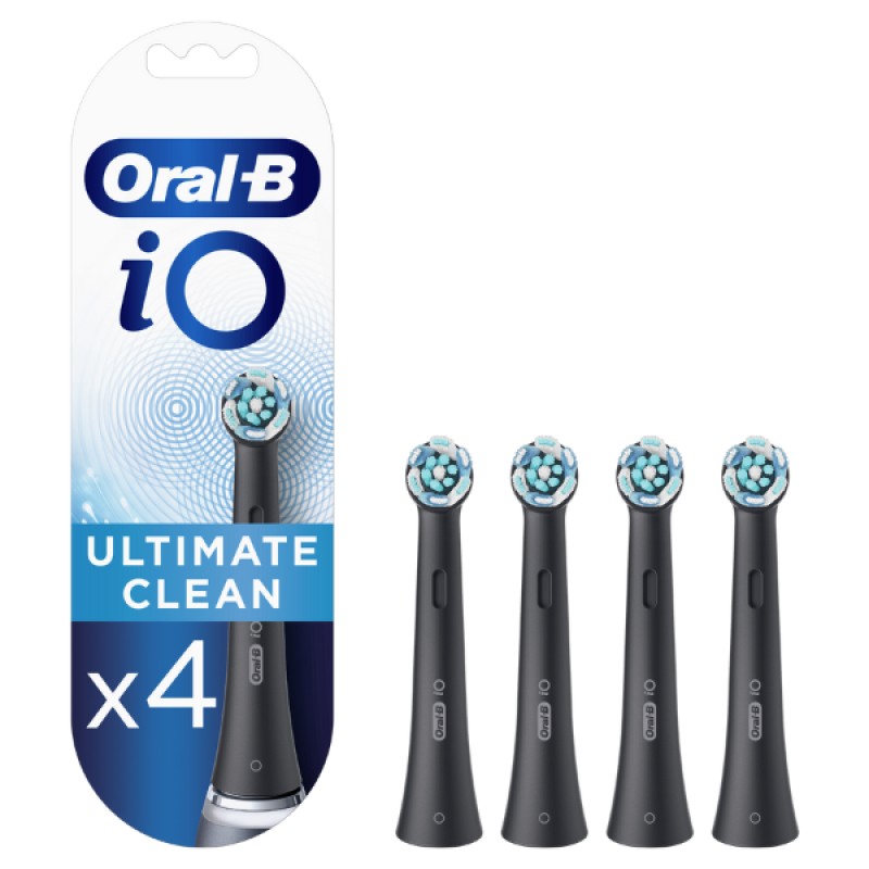 Oral B - Io Ultimate Clean Ανταλλακτικές Κεφαλές Ηλεκτρικής Οδοντόβουρτσας Black - 4τμχ