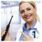 ORAL B - Pro 3 3500 Cross Action Black Edition Ηλεκτρική Οδοντόβουρτσα Μαύρο Χρώμα & Θήκη Ταξιδιού - 3τμχ