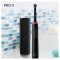ORAL B - Pro 3 3500 Cross Action Black Edition Ηλεκτρική Οδοντόβουρτσα Μαύρο Χρώμα & Θήκη Ταξιδιού - 3τμχ