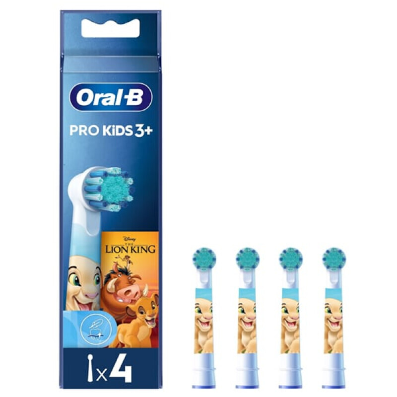 Oral B - Pro Kids 3+ Disney Lion King Ανταλλακτικές Κεφαλές Παιδικής Ηλεκτρικής Οδοντόβουρτσας 3 Ετών+ - 4τμχ