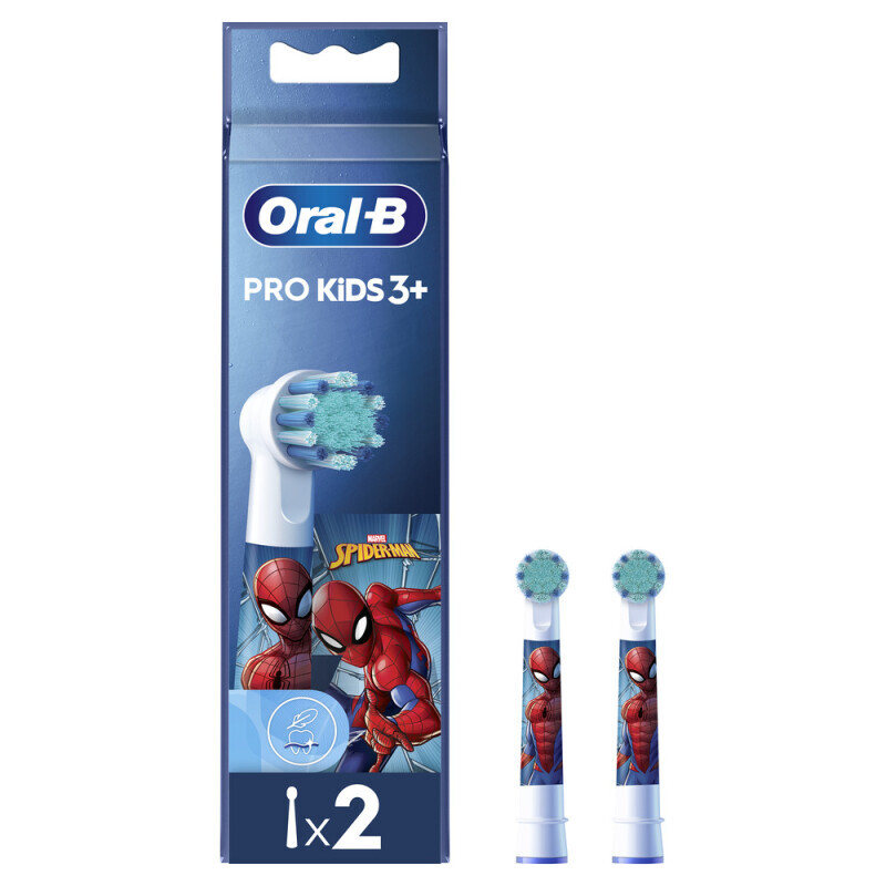 Oral B - Pro Kids 3+ Marvel Spiderman Ανταλλακτικές Κεφαλές Παιδικής Ηλεκτρικής Οδοντόβουρτσας 3 Ετών+ - 2τμχ
