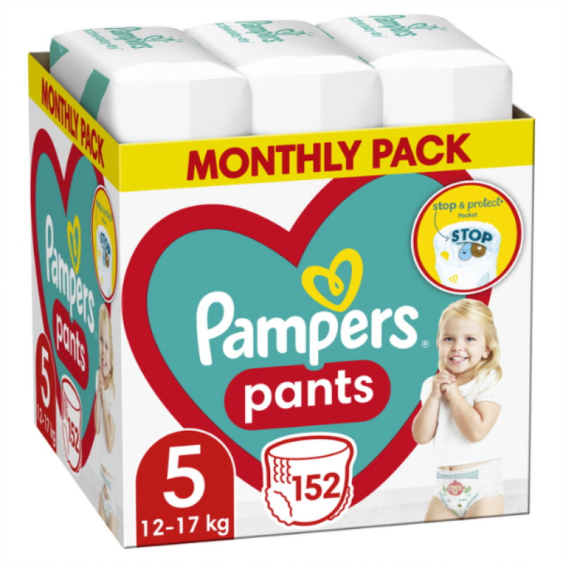 Pampers - Monthly Pack Pants Βρακάκι No5 (12-17kg) - 152τμχ