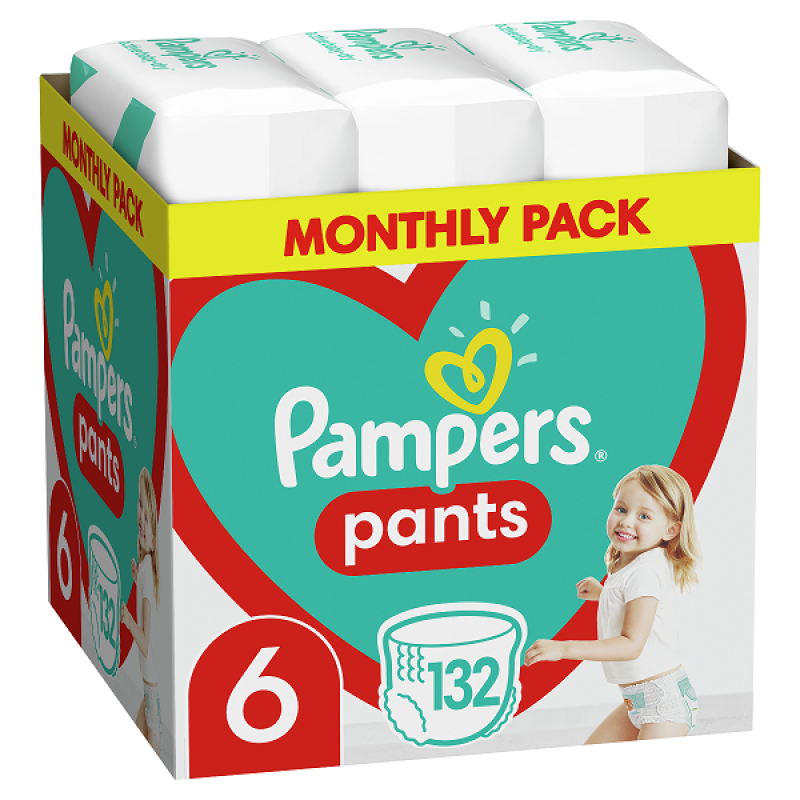 Pampers Monthly Pack Pants No6 (15+kg) 132τμχ