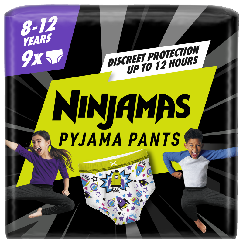 Pampers Ninjamas Pyjama Pants Αγόρι 8-12y (27-43kg) 9τμχ