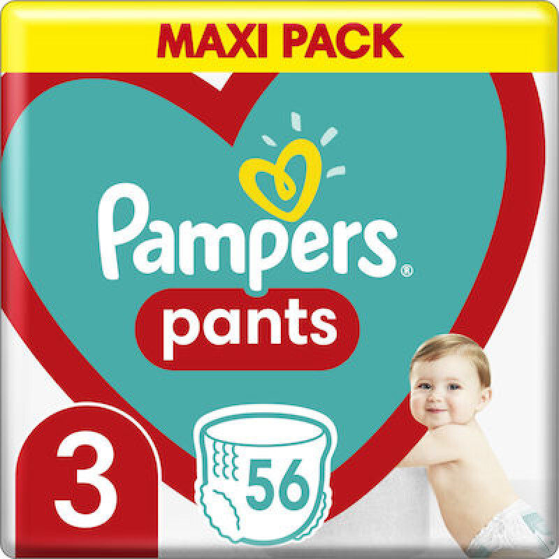 Pampers Pants Βρακάκια Νο3 (6-11kg) 56τμχ