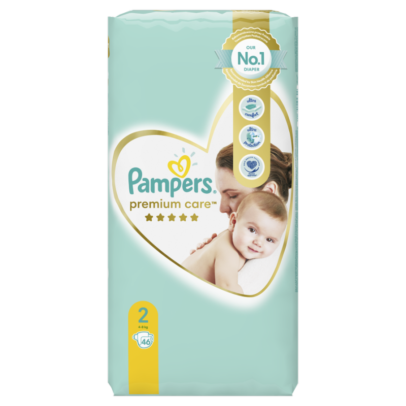 Pampers Premium Care Πάνες Μεγ.2 (4-8kg) 46τμχ
