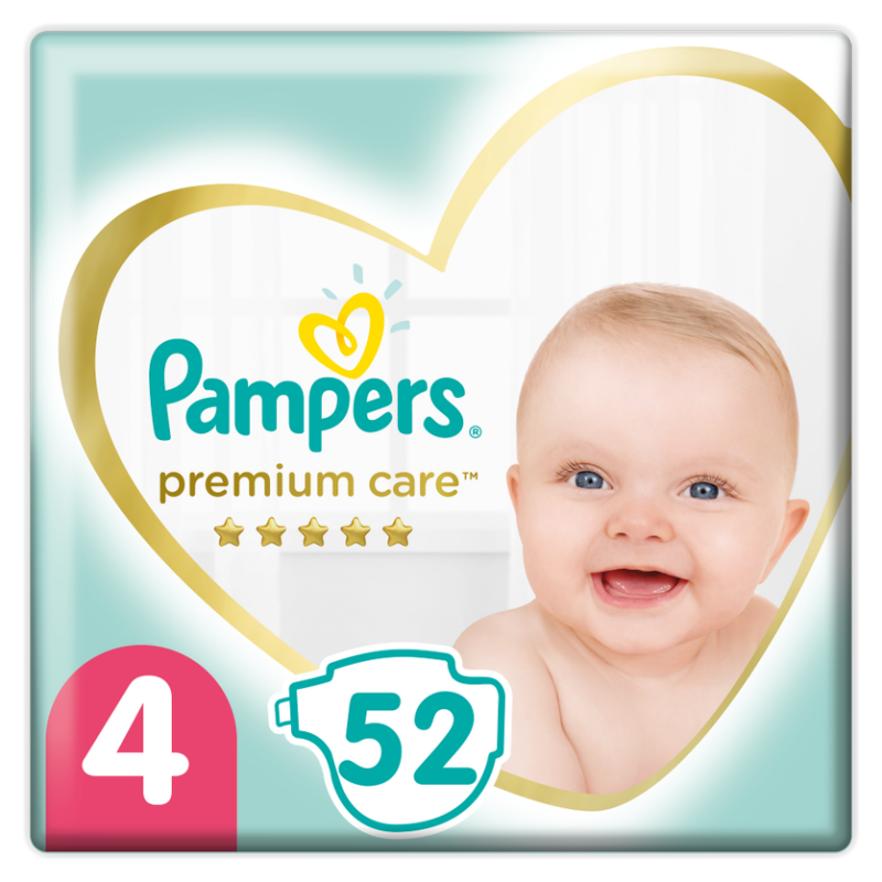 Pampers Premium Care Πάνες Μέγ.4 (9-14kg) 52τμχ
