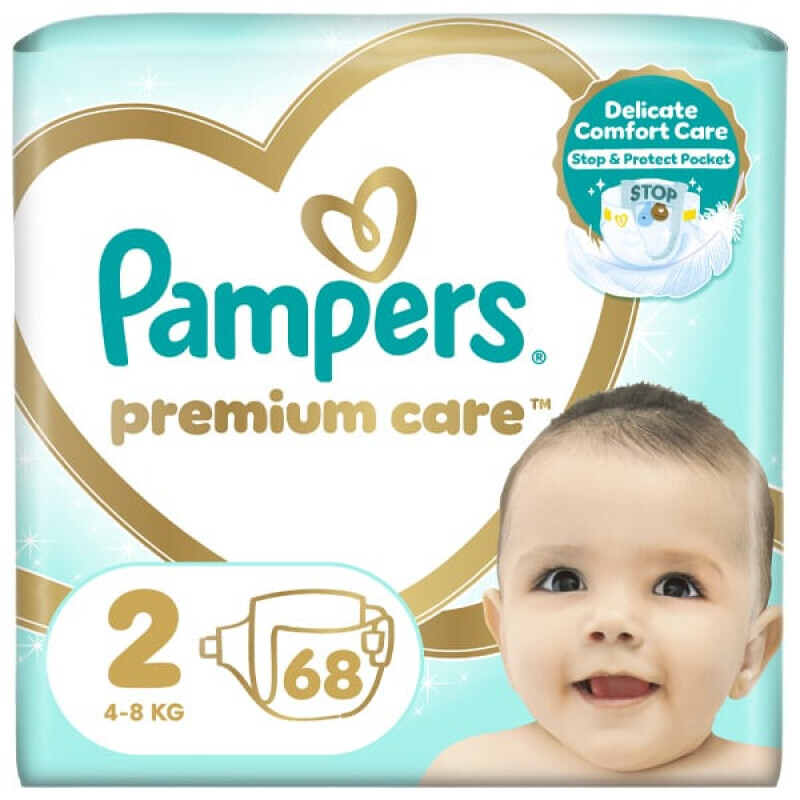 Pampers - Premium Care Πάνες No2 (4-8kg) - 68τμχ