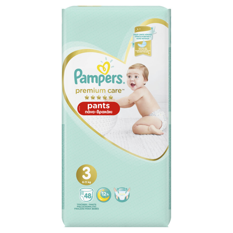 Pampers Premium Care Pants Βρακάκι Νο3 (6-11kg) 48τμχ