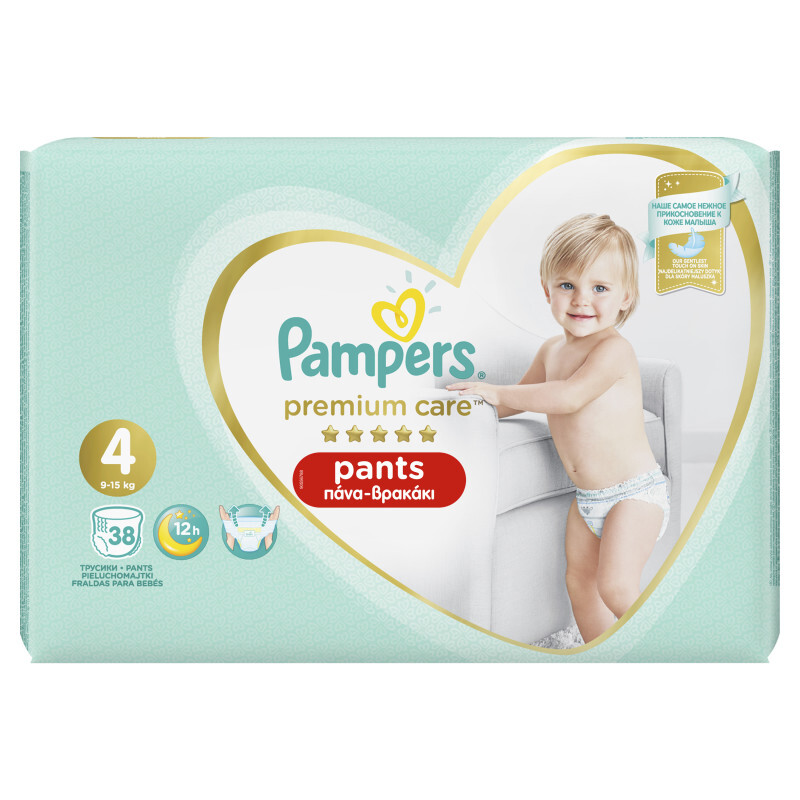 Pampers Premium Care Pants Βρακάκι Νο4 (9-15kg) 38τμχ