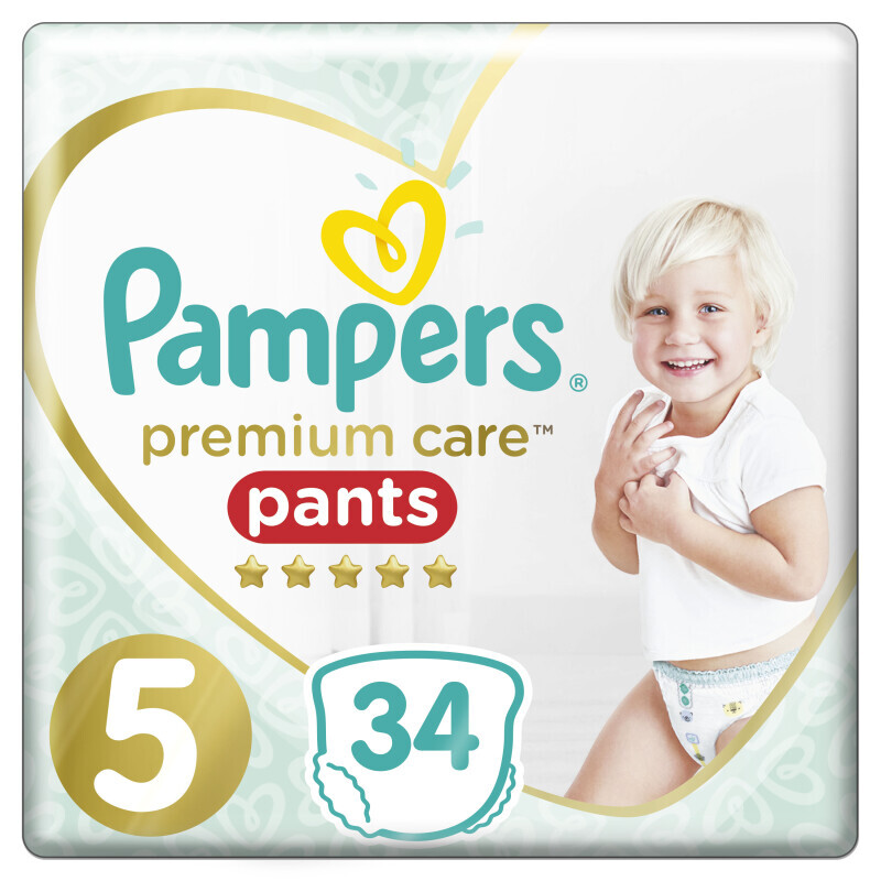 Pampers Premium Care Pants Βρακάκι Νο5 (12-17kg) 34τμχ