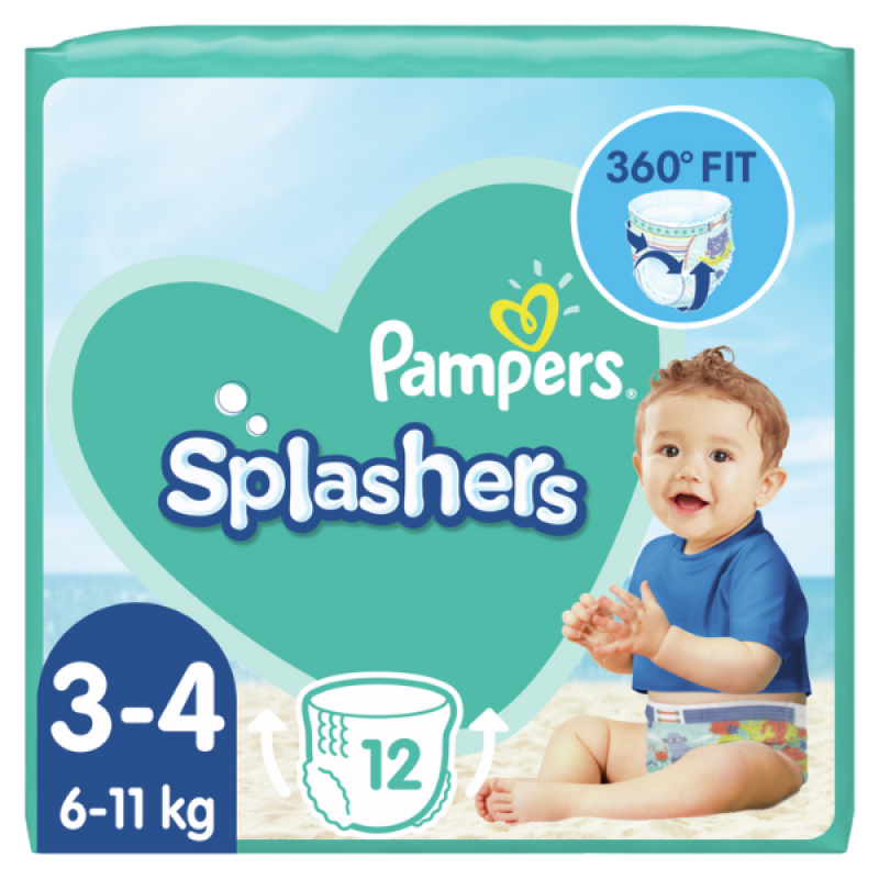 Pampers - Splashers Swim Pants Πάνα-μαγιό Νο3-4 (6-11kg) - 12τμχ