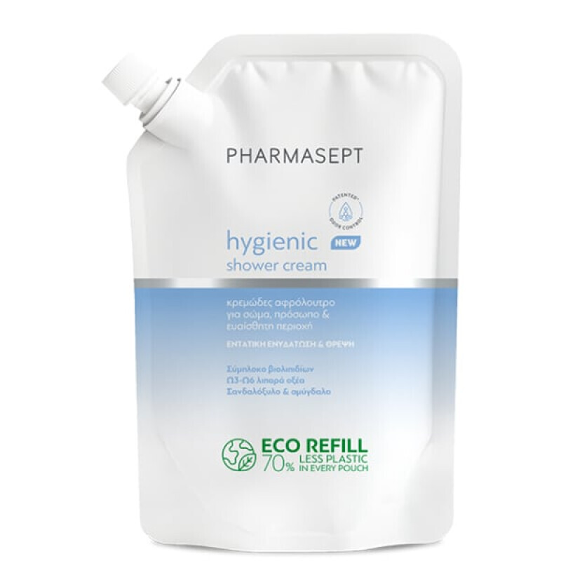 Pharmasept - Hygienic Shower Cream Refill Ανταλλακτικό Κρεμώδες Αφρόλουτρο - 900ml