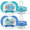 PHILIPS AVENT - Ultra Air Happy Ορθοδοντικές Πιπίλες Σιλικόνης 6-18m για Αγόρι (SCF080/03) - 2τμχ