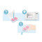 PHILIPS AVENT - Ultra Air Night Ορθοδοντικές Πιπίλες Σιλικόνης Νύχτας 0-6m για Κορίτσι (SCF376/12) - 2τμχ