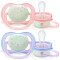 PHILIPS AVENT - Ultra Air Night Ορθοδοντικές Πιπίλες Σιλικόνης Νύχτας 0-6m για Κορίτσι (SCF376/12) - 2τμχ